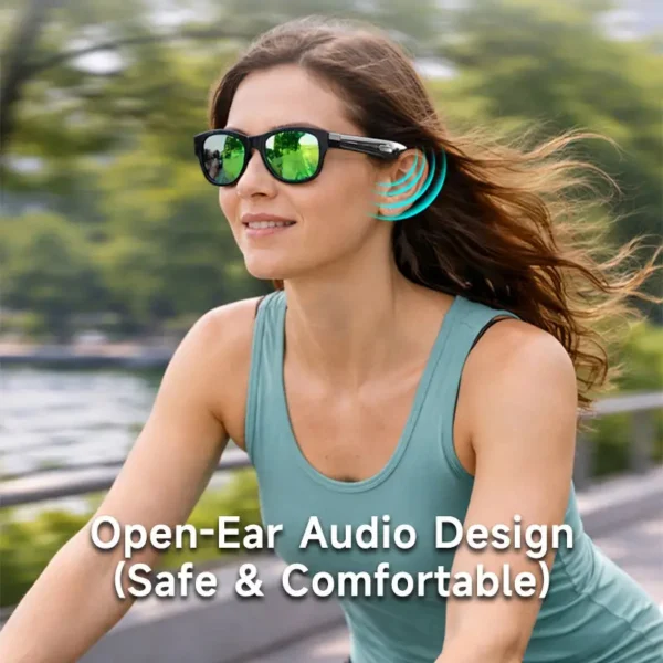 VIVACLOTHER Sport Bluetooth Audio Smart Glasses with Touch Control & Cycling Use