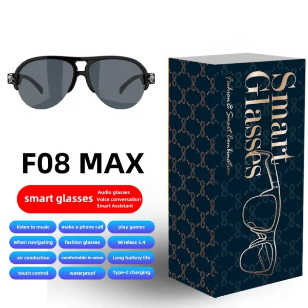 H1fcc8464690d458c96dd38a124f714355-1.webp VIVACLOTHER Bluetooth Audio Smart Glasses with Touch Control & Long Battery Life