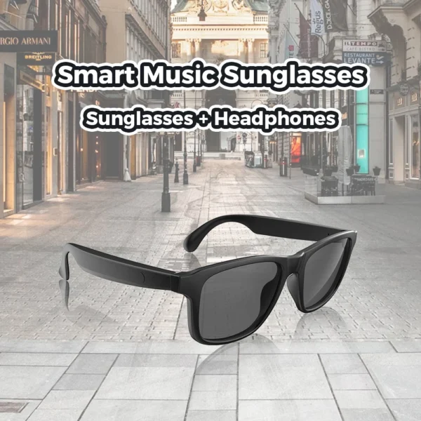 VIVACLOTHER Sport Bluetooth Audio Smart Glasses with Anti-Blue Light Lenses & Cycling Use