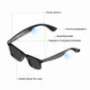 VIVACLOTHER Sport Bluetooth Audio Smart Glasses with Anti-Blue Light Lenses & Cycling Use