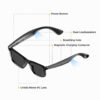 VIVACLOTHER Sport Bluetooth Audio Smart Glasses with Anti-Blue Light Lenses & Cycling Use