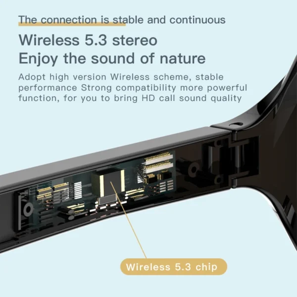 H8be81437c016446ab3b8213d90dba904v-1.webp VIVACLOTHER Sport Bluetooth Audio Smart Sunglasses with Stereo Audio