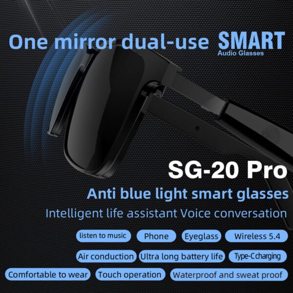 VIVACLOTHER Sport Bluetooth Audio Smart Glasses with Long Battery Life & Running & Commuting
