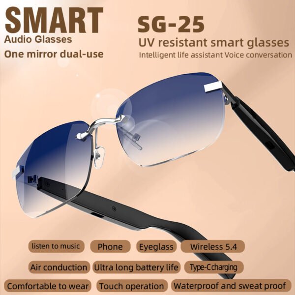Hba1e5badc0e44b1cac76d61143d8fb252-1.jpg_960x960q80-1.jpg VIVACLOTHER Open-Ear Bluetooth Audio Smart Glasses with Touch Control & Voice Assistant