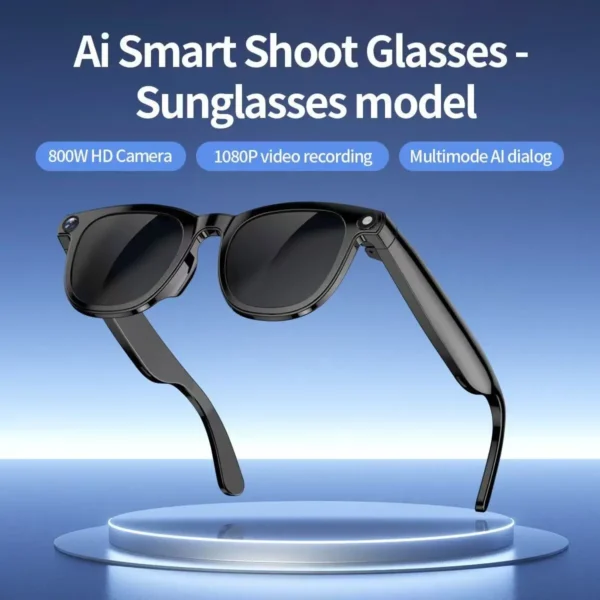 VIVACLOTHER 8MP AI Camera Smart Glasses with Real-Time Translation