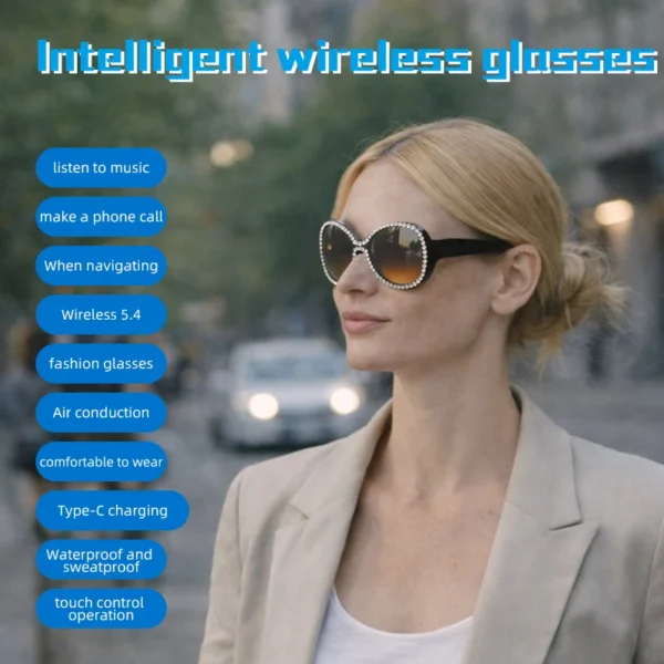 Hc5ae5c216bfc4d0cb6351a19b0bebcb9C.webp VIVACLOTHER Sport Bluetooth Audio Smart Sunglasses with Navigation Support & Driving Use