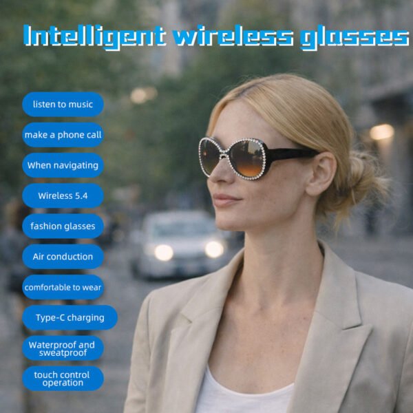 Hc5ae5c216bfc4d0cb6351a19b0bebcb9C.jpg_960x960q80.jpg VIVACLOTHER Sport Bluetooth Audio Smart Sunglasses with Navigation Support & Driving Use