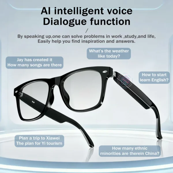 Hc90d6452486c46658c5d10283dcd5e575-1.webp VIVACLOTHER Anti-Blue Light Bluetooth Audio Smart Glasses with Voice Assistant