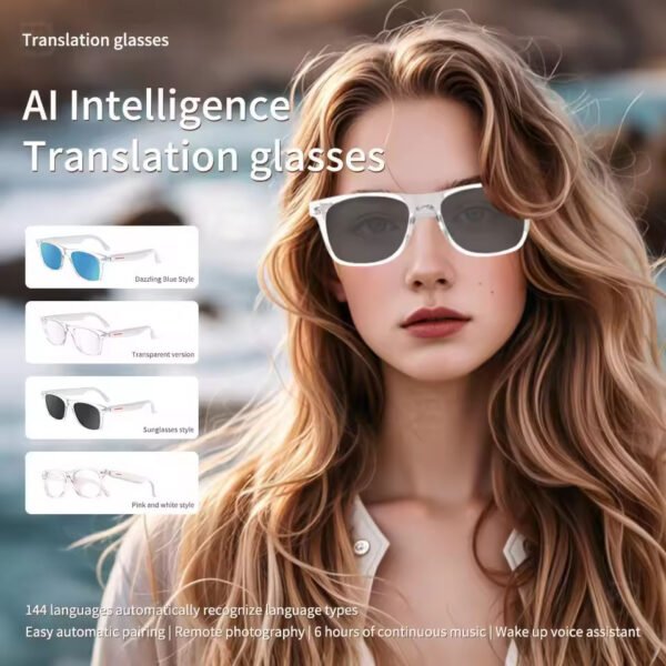 VIVACLOTHER AI Translation Smart Glasses with Touch Control