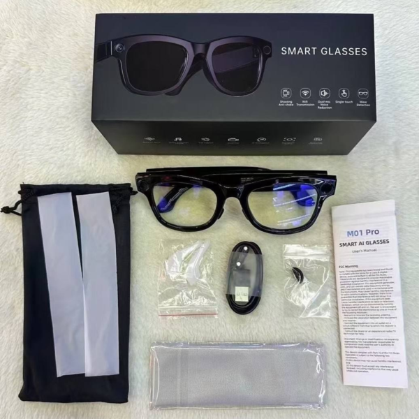 VIVACLOTHER 8MP AI Camera Smart Glasses with Real-Time Translation